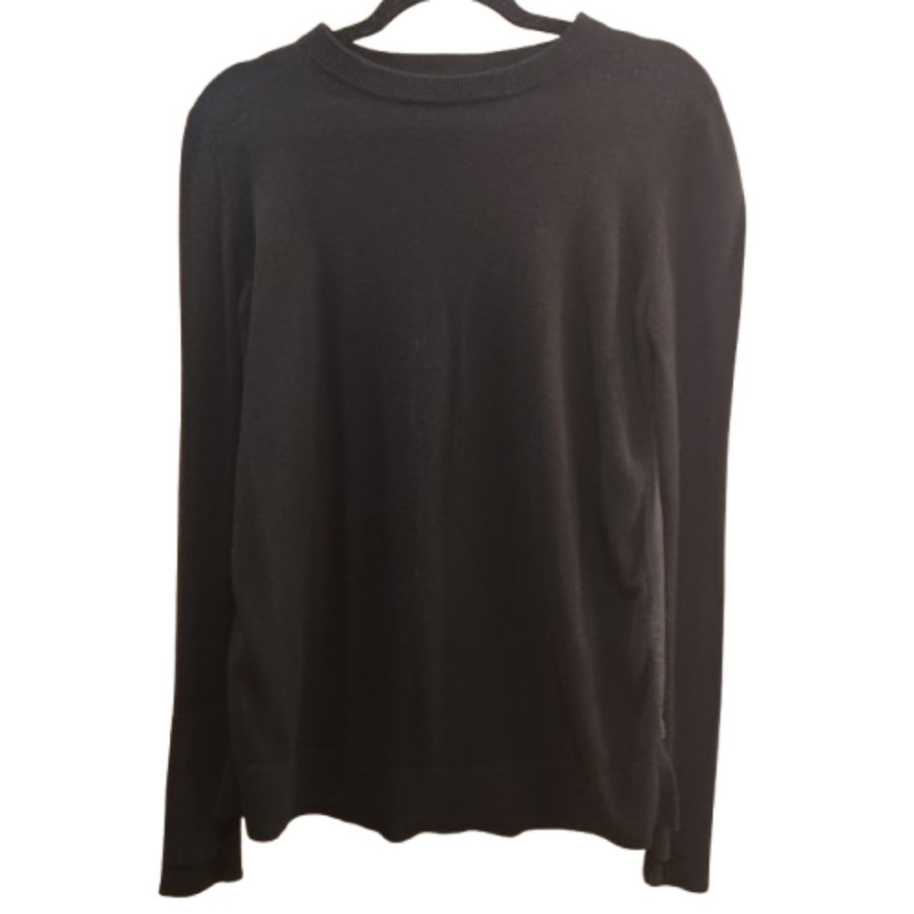Lululemon Black Split-Back Drama Sweater — Size Small (No Tag) 🔥